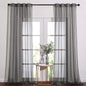 NICETOWN Dark Grey Sheer Curtains 90 inches Long 2 Panels, Grommet Top Soft Voile Sheer Airy & Lightweight Window Treatment for Boys Room/Living Room, W54 x L90