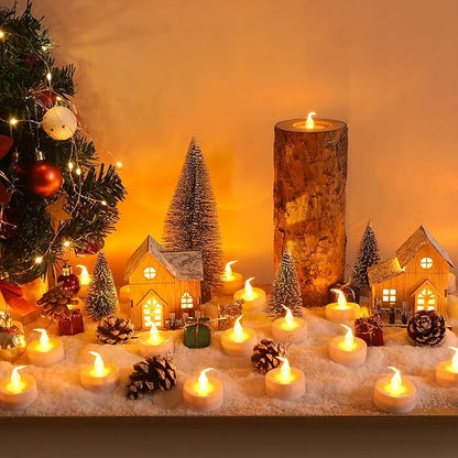 Topstone 12 Pack Battery Operated Flickering Flameless Candles with Remote Control and Timer, Warm Yellow Light, Perfect for Wedding and Festival Decoration