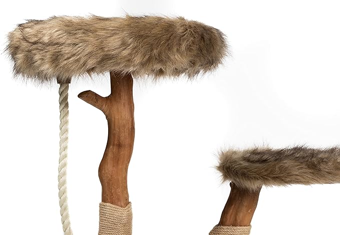 Mau Lifestyle Modern Cat Tree Tower - Natural-Branch Cat Condo & Luxury Wood Cat Scratching Tree - Luxury Cat Gifts by Mau Lifestyle-Mewly Pet