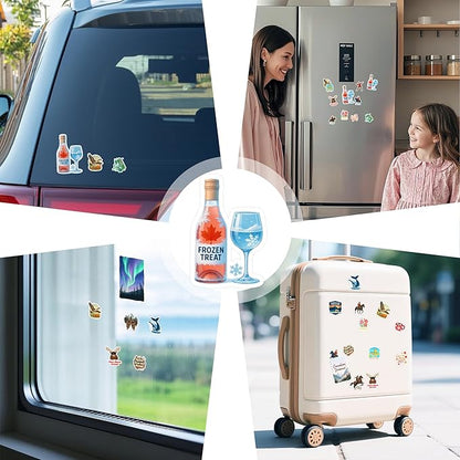 100 Pcs Canada Travel Stickers Pack Nature Food Canadian Sticker Vinyl Waterproof Funny Car Decals Decor Water Bottles Scrapbook Hard Hat Toronto Gift for Kid Men Women