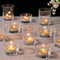 12pcs Assorted Votive Candle Holders, Clear Glass Candle Holder for Floating Candles, Tealight Candle Holder for Table Centerpiece, Wedding and Party Decor