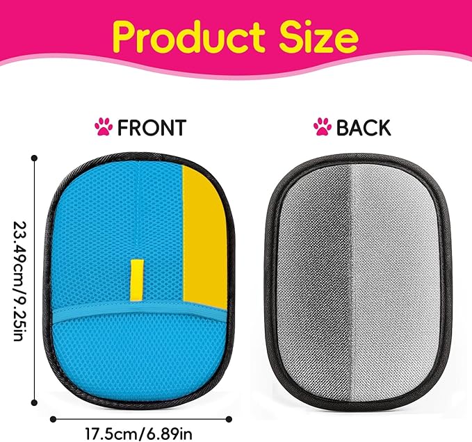 Upgraded pet Hair Removal Gloves, Reusable pet Hair Removal Gloves, Powerful cat and Dog Hair Removal, Suitable for Clothes、Sofas、Carpets、car Seats etc. (2PCS Blue)-Mewly Pet