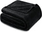 Exclusivo Mezcla Fleece Blanket Queen Size for Bed, Super Soft and Warm, All Season Use, Cozy, Plush, Lightweight, 90x90 Inches, Black