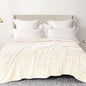 Exclusivo Mezcla Plush Fuzzy Fleece Bed Blanket Queen Size, Super Soft, Fluffy and Warm Blankets Suitable for All Seasons (Ivory, 90x90 Inches)