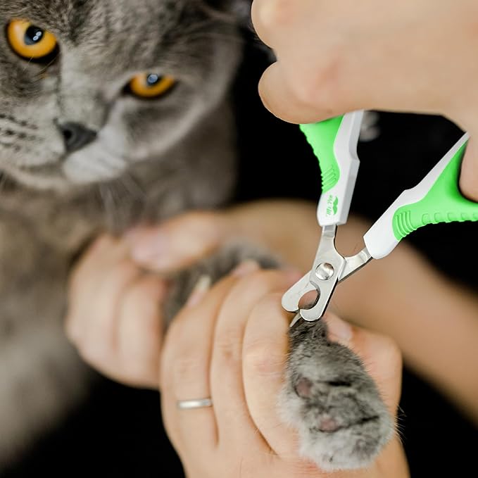 Mr. Pen Cat Nail Trimmer, Spring Green & White, Cat & Dog Nail Clipper-Mewly Pet