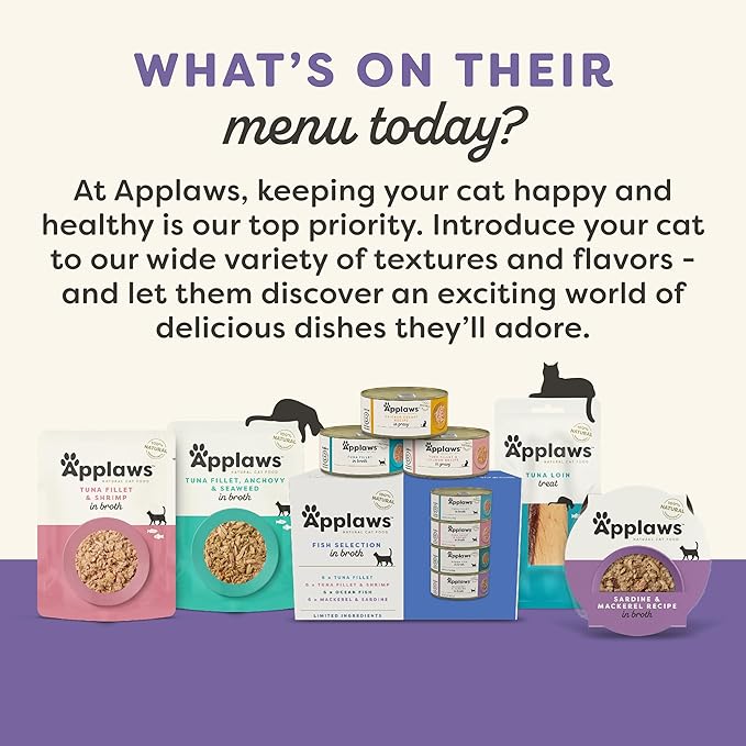 Applaws Natural Cat Treats, Grain-Free, High-Protein Whole Chicken & Tuna Loins, Single-Ingredient Healthy Snack for Cats (12 x 1.06 oz Loins)-Mewly Pet