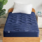 SLEEP ZONE Twin XL Cooling Mattress Topper for College Dorm, Premium Zoned Cool Mattress Pad Cover, Padded Mattress Protector Breathable Washable, Deep Pocket 8-21" (Navy, Twin XL)