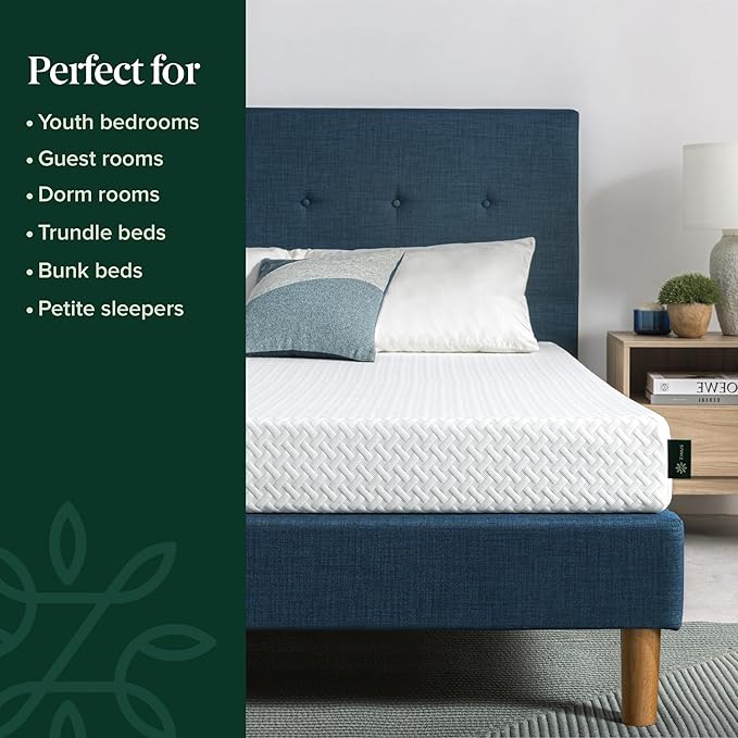 ZINUS 6 Inch Twin Cooling Essential Memory Foam Mattress [NewVersion], Fiberglass Free, Medium Feel, Breathable Cooling Layers, Certified Safe Materials