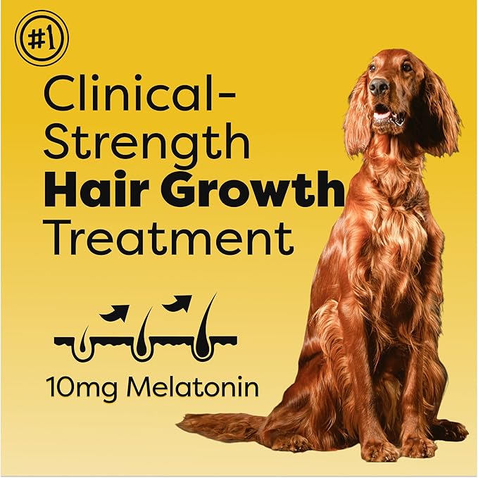 Doc Itchy Rejuvenating Hair-Grower Dog Pet Chews | 10mg Melatonin for Dogs | Hair Growth Booster | Senior Dog Energizer | Calming | Medical-Strength | Food Allergy Safe | Vegan | 90 Count-Mewly Pet