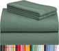 LuxClub 4 PC California King Sheet Set, Breathable Luxury Bed Sheets, Deep Pockets Wrinkle Free Cooling Sheets Machine Washable Hotel Bedding Silky Soft - Tree Moss Green Cal King