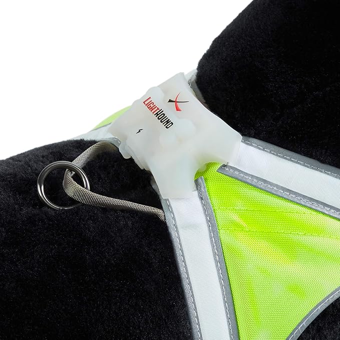 Noxgear LightHound – Revolutionary Illuminated and Reflective Harness for Dogs Including Multicolored LED Fiber Optics (USB Rechargeable, Adjustable, Lightweight, Rainproof) (Large)-Mewly Pet
