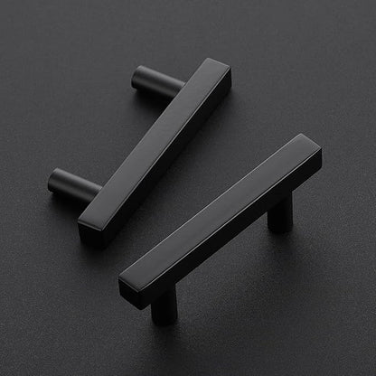 Ravinte Black Cabinet Handles 10 Pack 2-1/2 inch Matte Black Square Cabinet Pulls Black Kitchen Hardware 4 inch Overall Length Black Kitchen Drawer Pulls