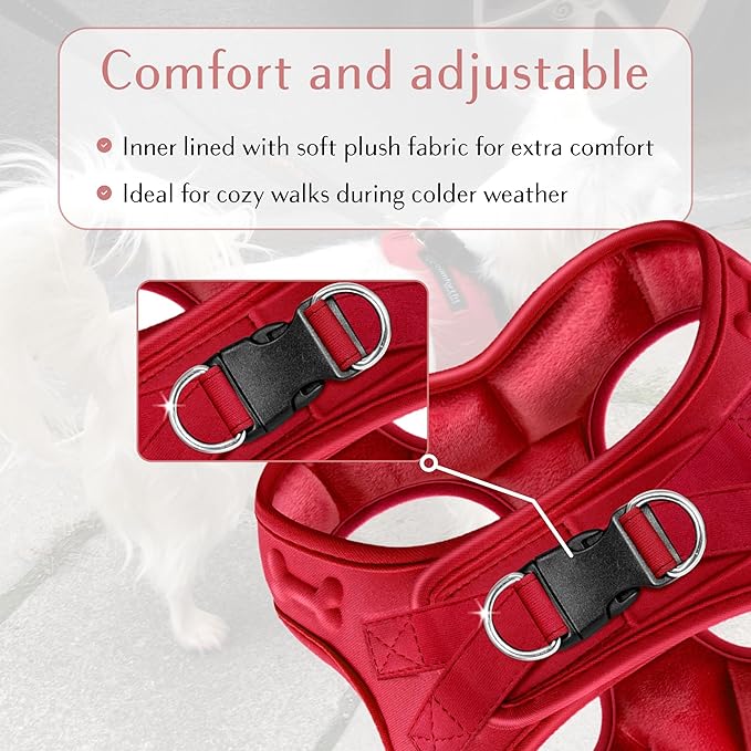 Comfort fit Step-in Dog & Puppy Harness - Comfortable All Weather Dog Vest Harness: Adjustable, Soft Padded, Easy to Put-on for Small, Medium-Sized Dogs.-Mewly Pet