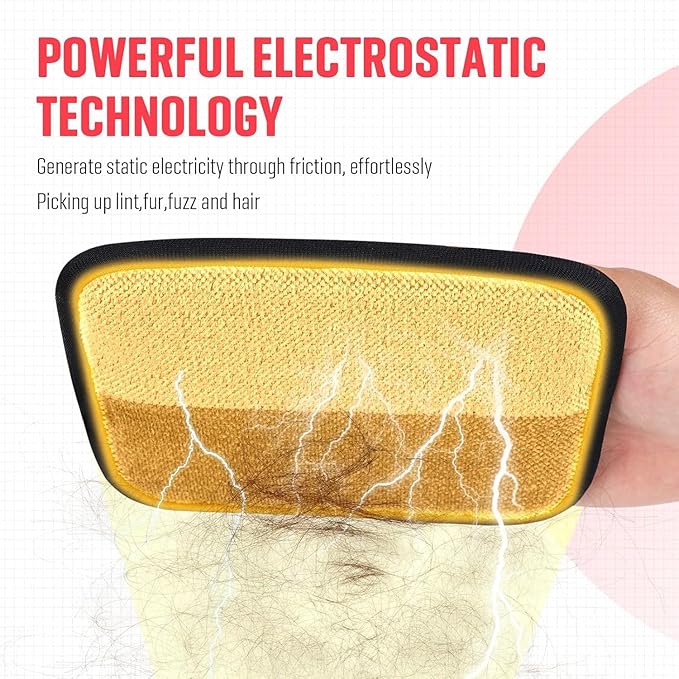 Yomi Pet Hair Remover Glove, Cat Grooming Gloves, Reusable Static Removal Glove for Pet Hair, Versatile Dog Grooming Gloves for Couch, Furniture, Carpet, Car Seat (2PCS)-Mewly Pet