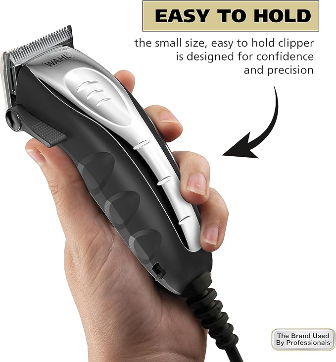 Wahl USA Quiet Pro Corded Dog Clippers for Grooming - Heavy Duty Compact Electric Dog Grooming Kit Hair Clippers for Dogs Cats Pets- Model 9181-Mewly Pet