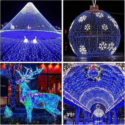 Ehome Fairy Lights, USB Operated Fairy Light Plug in 33ft 100 Led Waterproof String Lights Copper Wire Decorative String Light for Bedroom Indoor Christmas Wedding Party Patio Window (Blue)