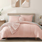 Monbix Full Comforter Set - 7 Pieces Light Pink Bed in a Bag Full Size Bedding Sets with Comforters, All Seasons Down Alternative Comforter with Sheets,Pillowcases & Shams