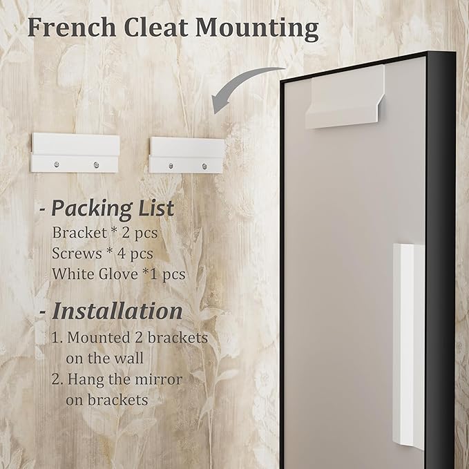48x36 Inch Matte Black Bathroom Mirror, Modern Rectangle Metal Framed Mirrors for Wall, Black Vanity Mirror with Square Corner, Shatter-Proof, Anti-Rust (Horizontal/Vertical)