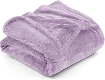 Utopia Bedding Fleece Blanket King Size Lilac 300GSM Luxury Fuzzy Soft Anti-Static Microfiber Bed Blanket (90x102 Inch)