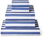Mellanni Split King Sheets Set - 5 PC Iconic Collection Bedding - Hotel Luxury, Extra Soft, Cooling Bed Sheets - Wrinkle, Fade, Stain Resistant (Split King, Oxford Stripe Blue Nova)