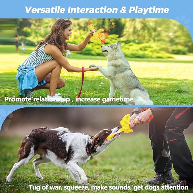 Vitscan Durable Dog Toys for Small Large Dogs, Dog Chew Toy for Aggressive Chewers, Tough Squeaky Interactive Dogs Toys for Puppies Plush Puppy Toys Goose Pet Toy Puppy Chew Toys for Teething-Mewly Pet