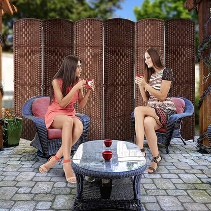 Sorbus 6 Panel Room Divider 6 ft. Tall - Privacy Screen, Extra Wide Double Hinged Panels, Diamond Double-Weaved, Partition Room Dividers and Folding Privacy Screens, Wall Divider for Room Separation