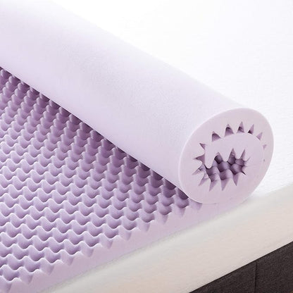 Best Price Mattress 2 Inch Egg Crate Memory Foam Mattress Topper with Soothing Lavender Infusion, CertiPUR-US Certified, Dorm Essentials, Full