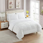 Sweet Home Collection 5 Piece Comforter Set Bag Solid Color All Season Soft Down Alternative Blanket & Luxurious Microfiber Bed Sheets, White, Twin