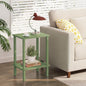 TUTOTAK End Table, Side Table, Nightstand, 2-Tier Storage Shelf, Sofa Side Table for Small Space, Living Room, Bed Room Olive Green TB01BOG034