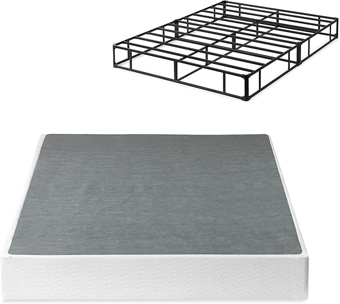 ZINUS 9 Inch California King Metal Smart Box Spring with Quick Assembly, Mattress Foundation, Strong Metal Frame, Easy Assembly