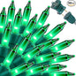 LAMPHOME Super-Bright Extendable Green Christmas Lights Decoration 150Lights 31.9ft UL Certified Mini Bulb String Lights Set for Outdoor Christmas Tree Garden Holiday Party Patio Wedding Garland Decor
