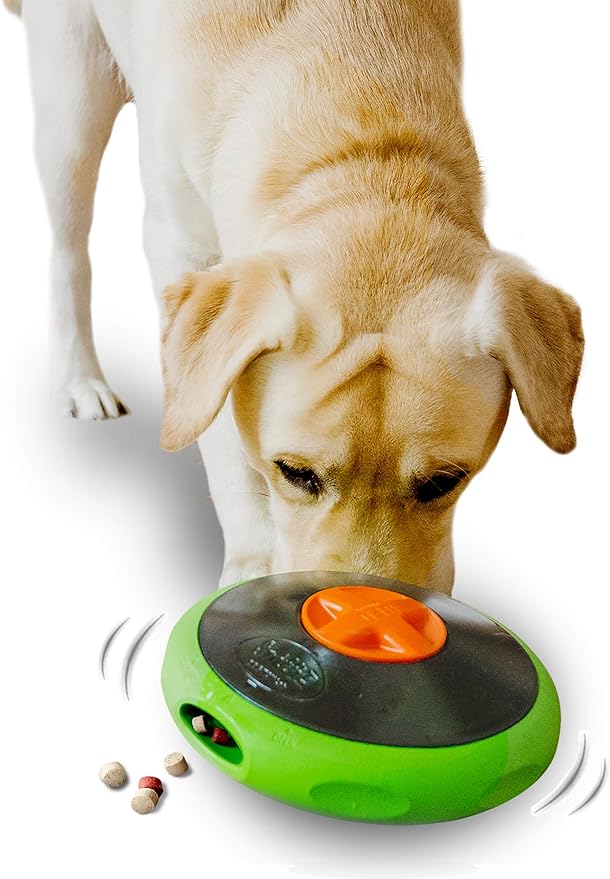 SmellyUFO Durable Interactive Treat Dispensing Puzzle/Enrichment Toy for Dogs - Mind Stimulating Food Game/Slow Feeder/Wobble Toy - from Small Puppies to Large Dogs-Mewly Pet