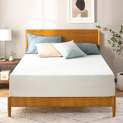 ZINUS 12 Inch Full Green Tea Memory Foam Mattress [New Version], Fiberglass free, Medium Firm Feel, Zoned Pressure Relief, Certified Safe Foams & Fabric, Mattress in A Box