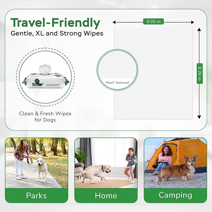 Puppy Essentials Kit Contains Dog Wipes for Paws and Butt, Nourishing Paw Balm, Teeth Cleaning Wipes & Poop Bags Set | Dog Camping Essentials and Travel Accessories-Mewly Pet