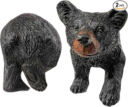 BestGiftEver Black Bear Drawer Pull and Cabinet Knob - Rustic Decor Dresser Hardware for Mountain, Cabin, Lodge or Woodland Home Decorations with Wildlife Charm (Bear Head and Tail Set)