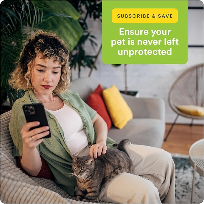 Plus Flea Prevention For Cats, Cat and Kitten Treatment & Control, Small and Large, Fast Acting Waterproof Topical Drops, 4 Month Supply-Mewly Pet