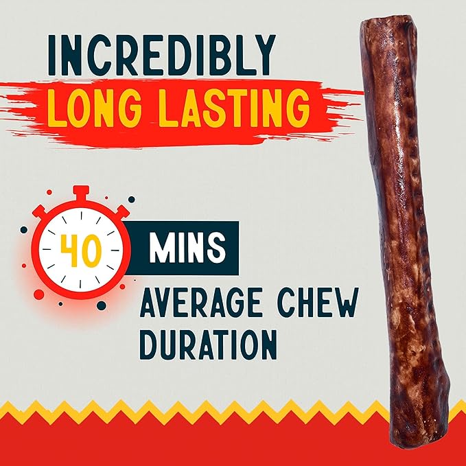 Canine Chews 10" Beef Basted Rawhide Bones for Large Dogs - 20 Pack - Hand-Rolled Dog Chews Basted in Beef Broth - Promotes Dental Health-Mewly Pet