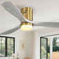 Sofucor Ceiling Fan with Lights-52 Inch Flush Mount Ceiling Fan with Light and Remote Control, Low Profile Wood Blades Modern Outdoor Ceiling Fans for Bedroom/Farmhouse/Patio/Indoor, Quiet DC Motor