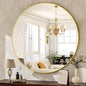 HARRITPURE Round Mirror 36 Gold Wall Mounted Circle Mirrors Vanity Mirror with Brushed Aluminum Alloy Frame Modern Decoration for Bathroom, Living Room, Vanity, Bedroom, Entryway