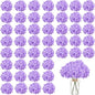 Artificial Flowers Silk Hydrangea Heads with Stems Fake Flowers for Wedding Home Party Shop Baby Shower Decor (Purple)