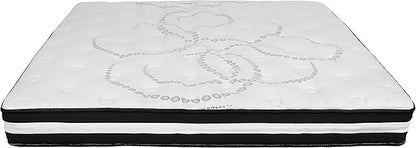 Flash Furniture Capri Comfortable Sleep 10 Inch CertiPUR-US Certified Hybrid Pocket Spring Mattress, King Mattress in a Box, White