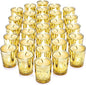 Stock Your Home Gold Votive Candle Holders Bulk Pack (36 Count), Tea Lights Candle Holder for Table Centerpiece, Christmas, Valentine, and Wedding Votive Candle Holders, Glass Votives Set