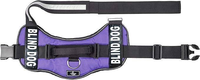 Doggie Stylz Blind Dog Harness No Pull No Escape Dog Vest for Blind Dogs Adjustable Vest with Handle Blind Dog Accessories and Patches for Training and Mobility-Mewly Pet