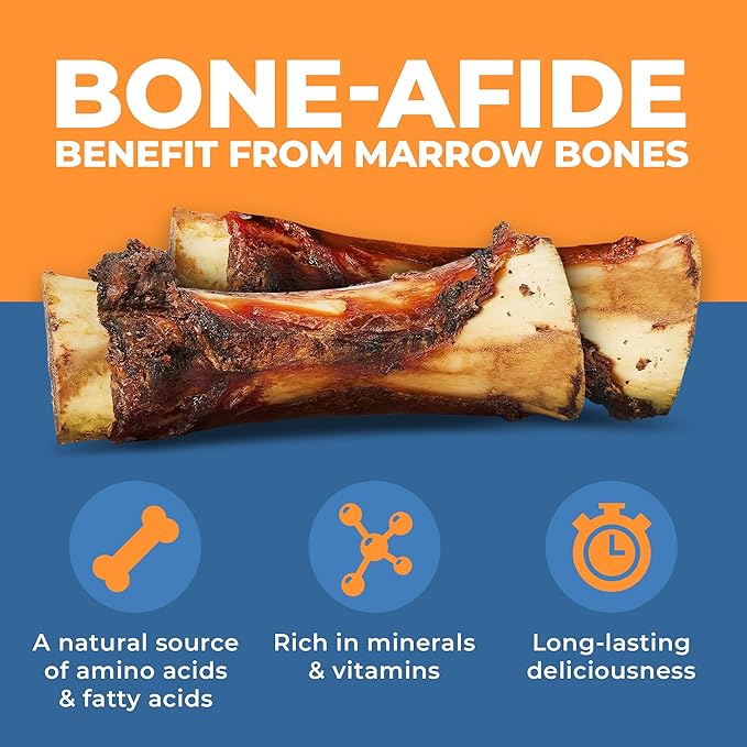 Beef Bone Marrow Dog Treats - Long Lasting Dog Bones for Aggressive Chewers - All-Natural Marrows Treats for Dogs - High-Protein Marrow Bones for Dogs Small, Medium, Large & Extra Large-Mewly Pet