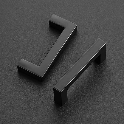 Ravinte 10 Pack 3 Inch Square Cabinet Handles - Matte Black Drawer Pulls, Kitchen Cabinet Hardware