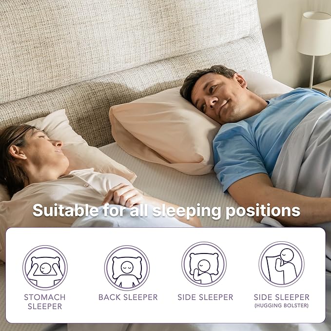 NapQueen 12 Inch Twin Size Mattress, Bamboo Charcoal Memory Foam Mattress, Bed in a Box, White