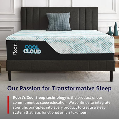 ROOST SLEEP Memory Foam Mattress, 12-Inch Twin XL – Cool Cloud Gel Foam Bed for Extra Length Comfort – Pressure-Relieving, Supportive, and Cooling Sleep Surface