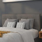 Flash Furniture Lennox Tufted Upholstered Full Size Headboard in Gray Vinyl