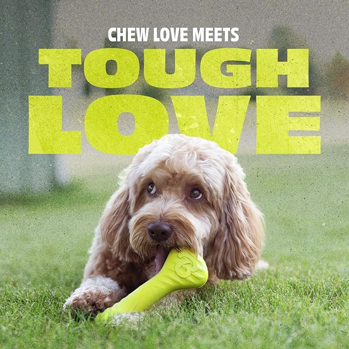 Benebone Natural Rubber Dog Bone Chew Toy, Natural Rubber-Mewly Pet