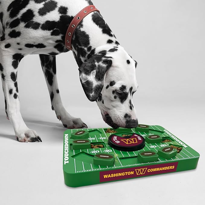 Pets First NFL Washington Commanders Large Puzzle Toy, Dog Puzzle Treat Toy, New Large Size, Interactive Dog Treat Toy, Dog Slow Feeding Toy-Mewly Pet